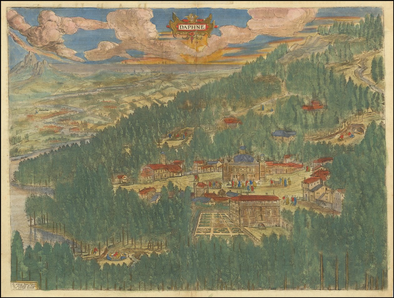 1624 veduta immaginaria di Dafne ad Antiochia di Abraham Ortelius da Abraham Ortelius