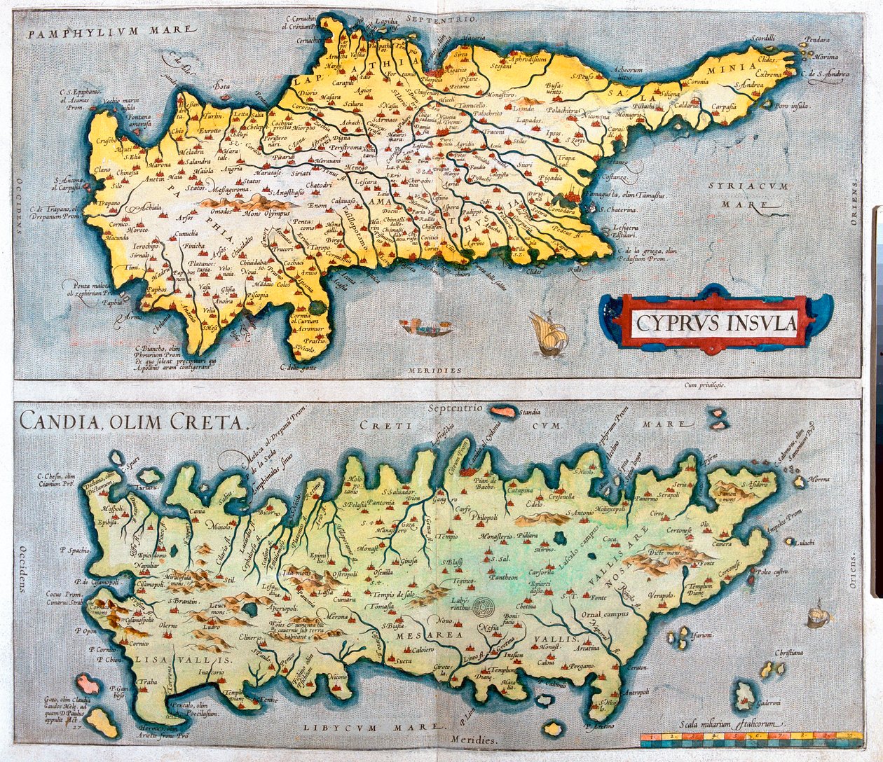 Cipro, Creta, Cipro, Grecia da Abraham Ortelius
