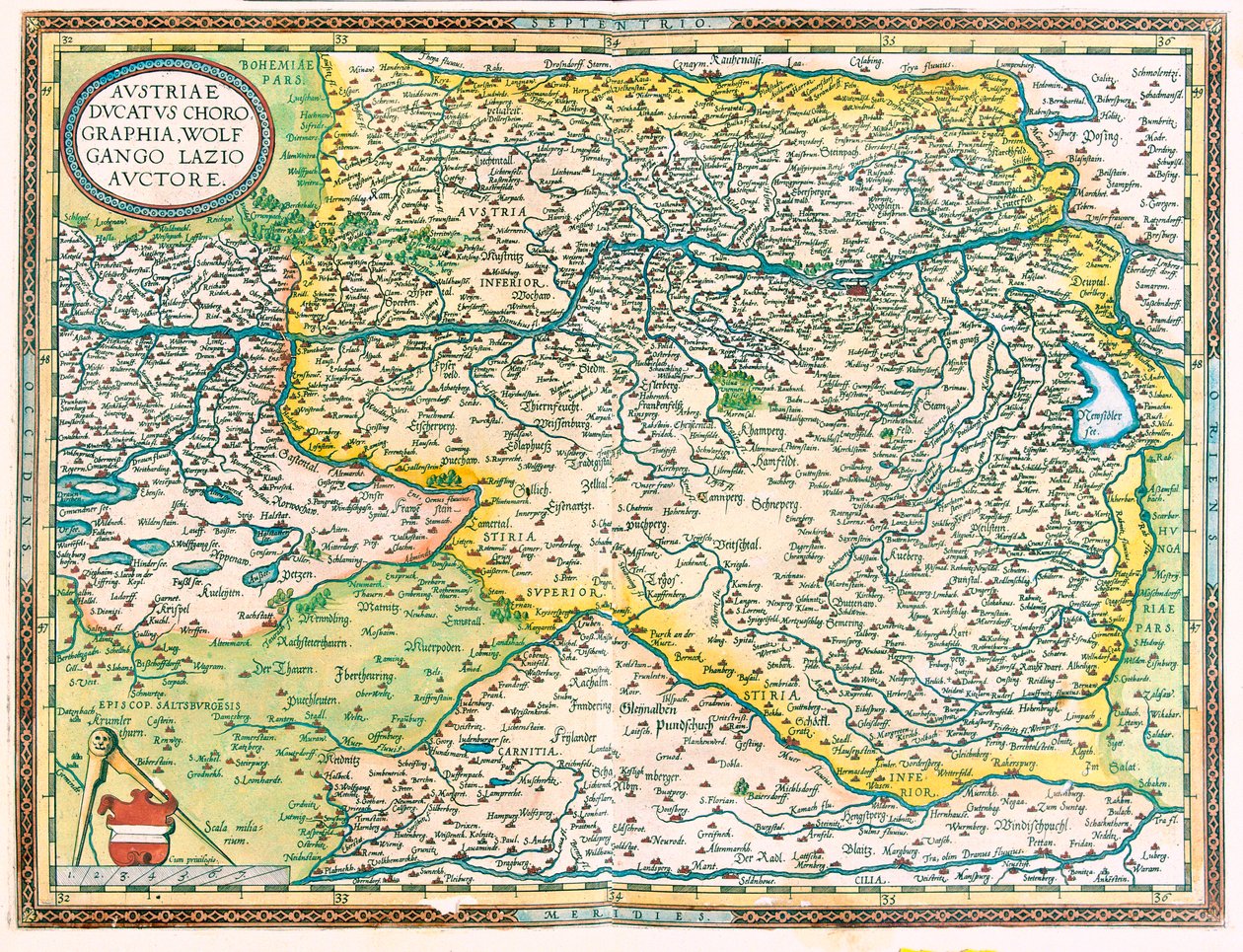 Austria orientale da Abraham Ortelius