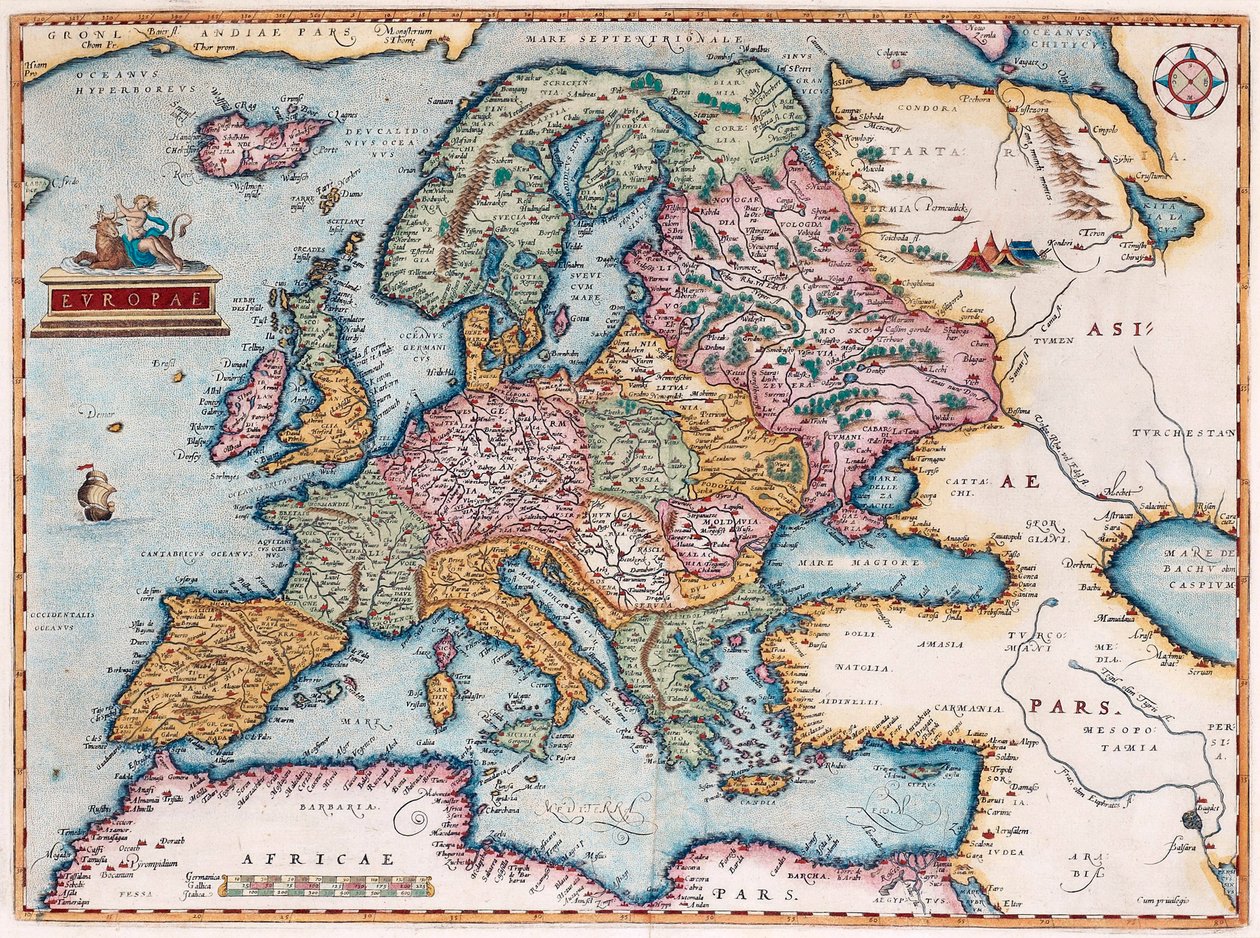 Europae Da: Theatrum Orbis Terrarum, 1579 da Abraham Ortelius