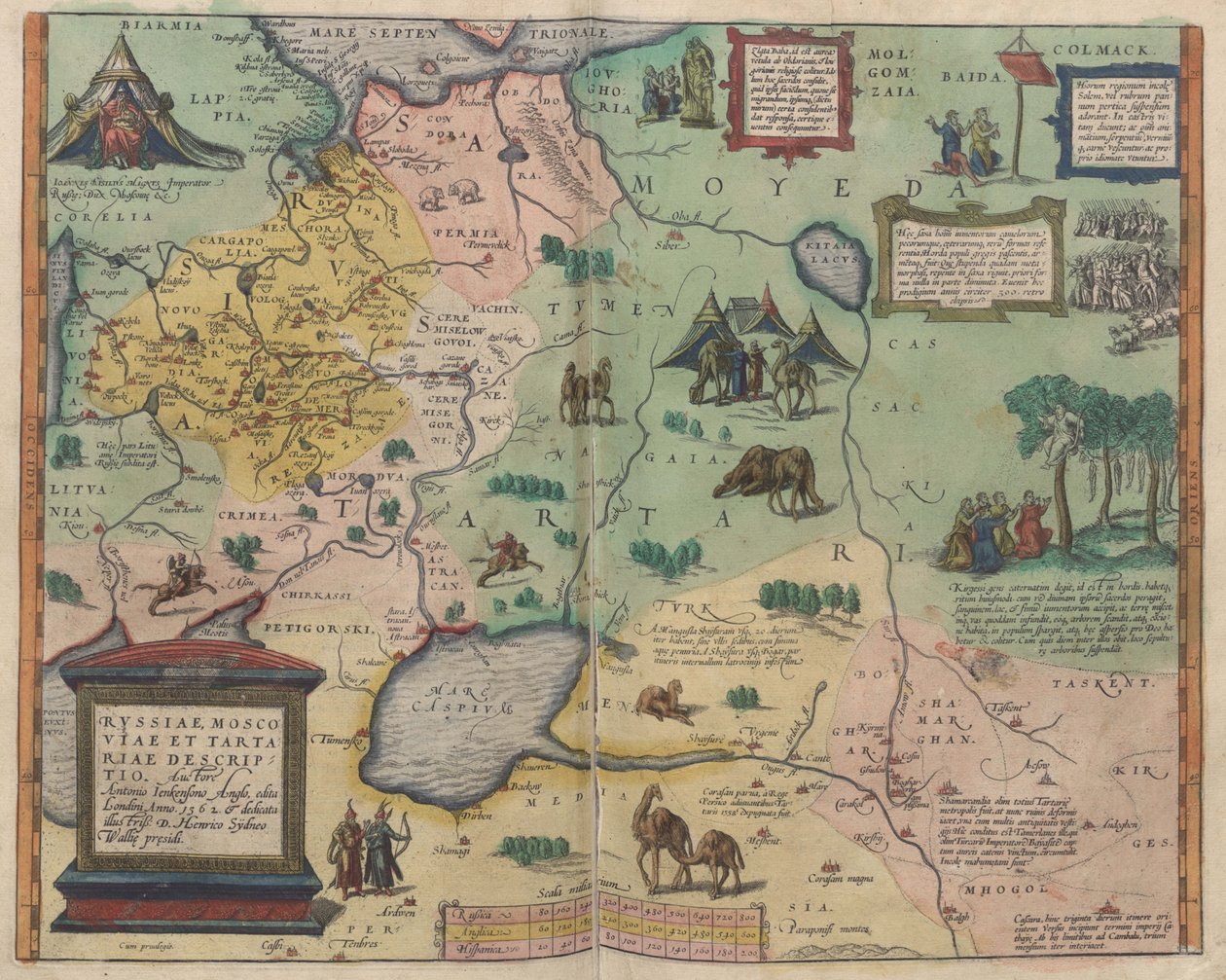 Mappa della Russia Da: Theatrum Orbis Terrarum, 1573 da Abraham Ortelius