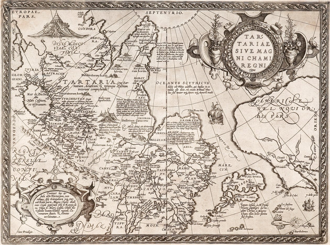 Mappa della Russia Da: Theatrum Orbis Terrarum, 1598 da Abraham Ortelius
