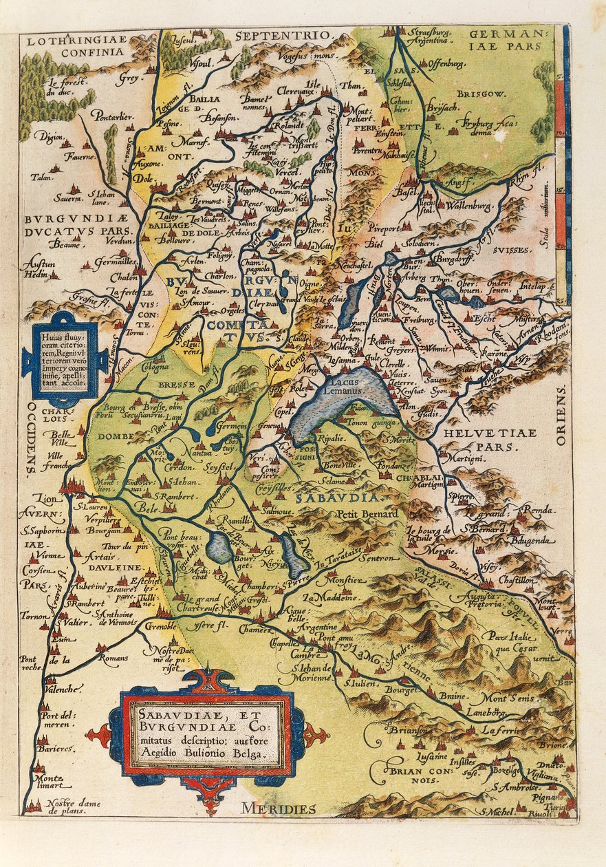 Mappa della Savoia, da Theatrum Orbis Terrarum di Abraham Ortelius da Abraham Ortelius