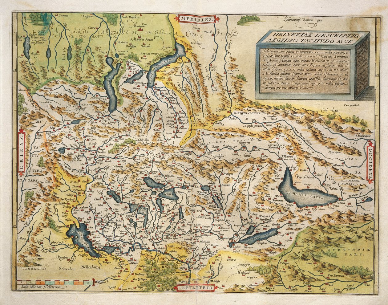 Mappa della Svizzera, da Theatrum Orbis Terrarum di Abraham Ortelius da Abraham Ortelius