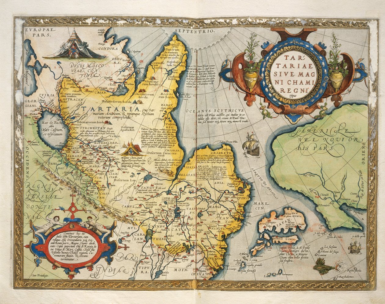 Mappa della Tartaria, Asia centro-settentrionale, dal Theatrum Orbis Terrarum di Abraham Ortelius da Abraham Ortelius