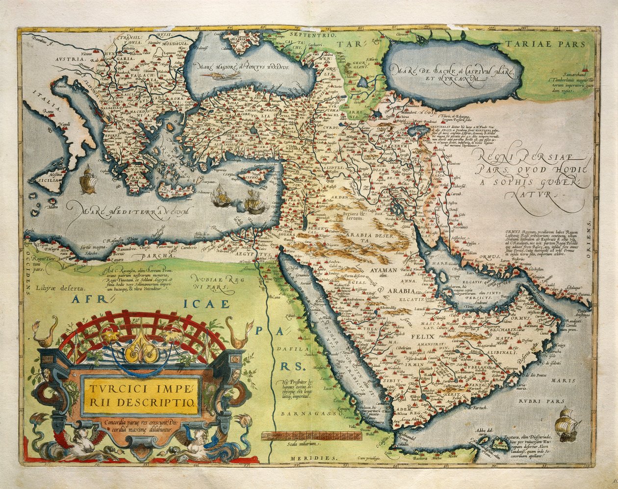 Mappa della Turchia, da Theatrum Orbis Terrarum di Abraham Ortelius da Abraham Ortelius
