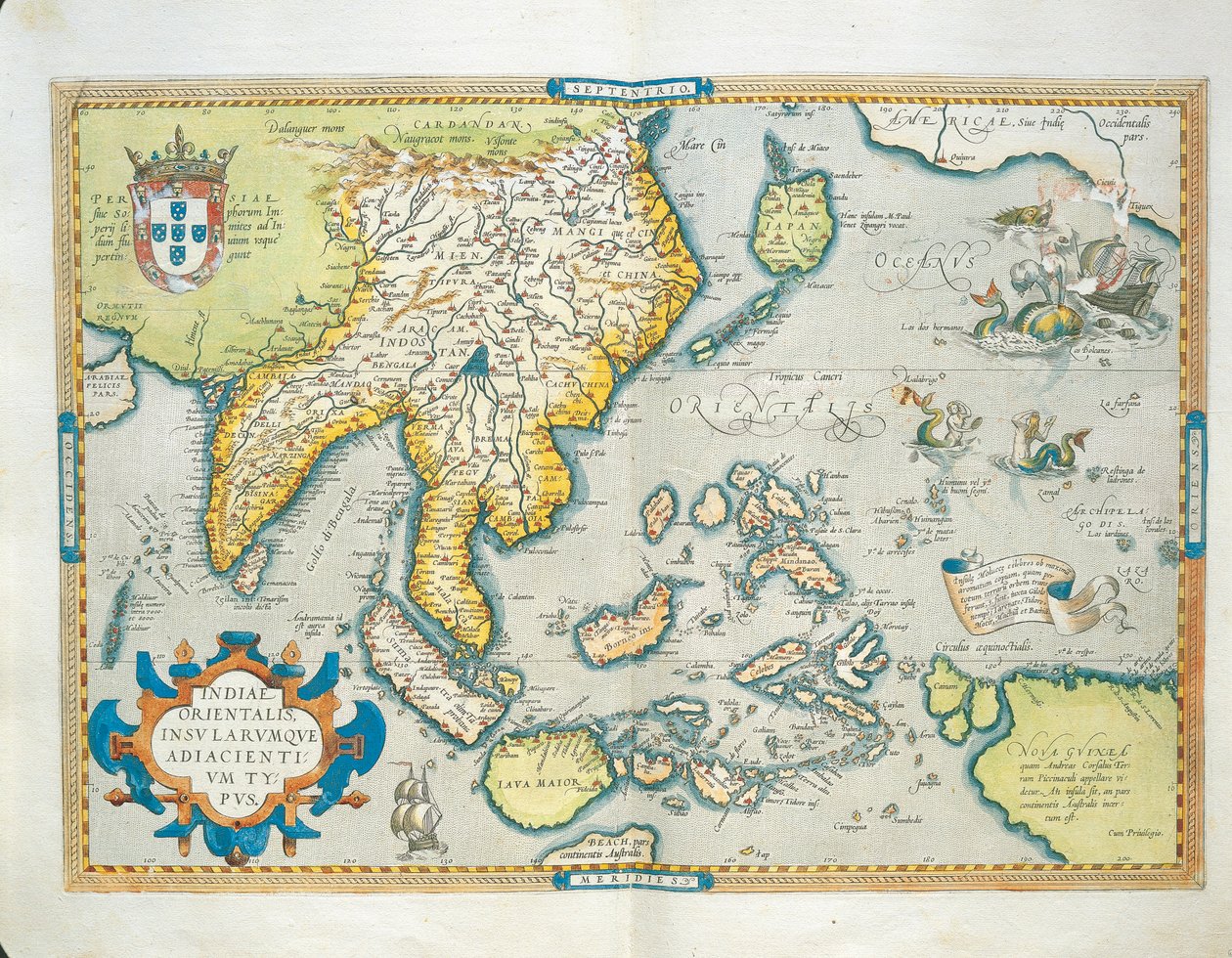 Mappa delle Indie, dal Theatrum Orbis Terrarum di Abraham Ortelius da Abraham Ortelius