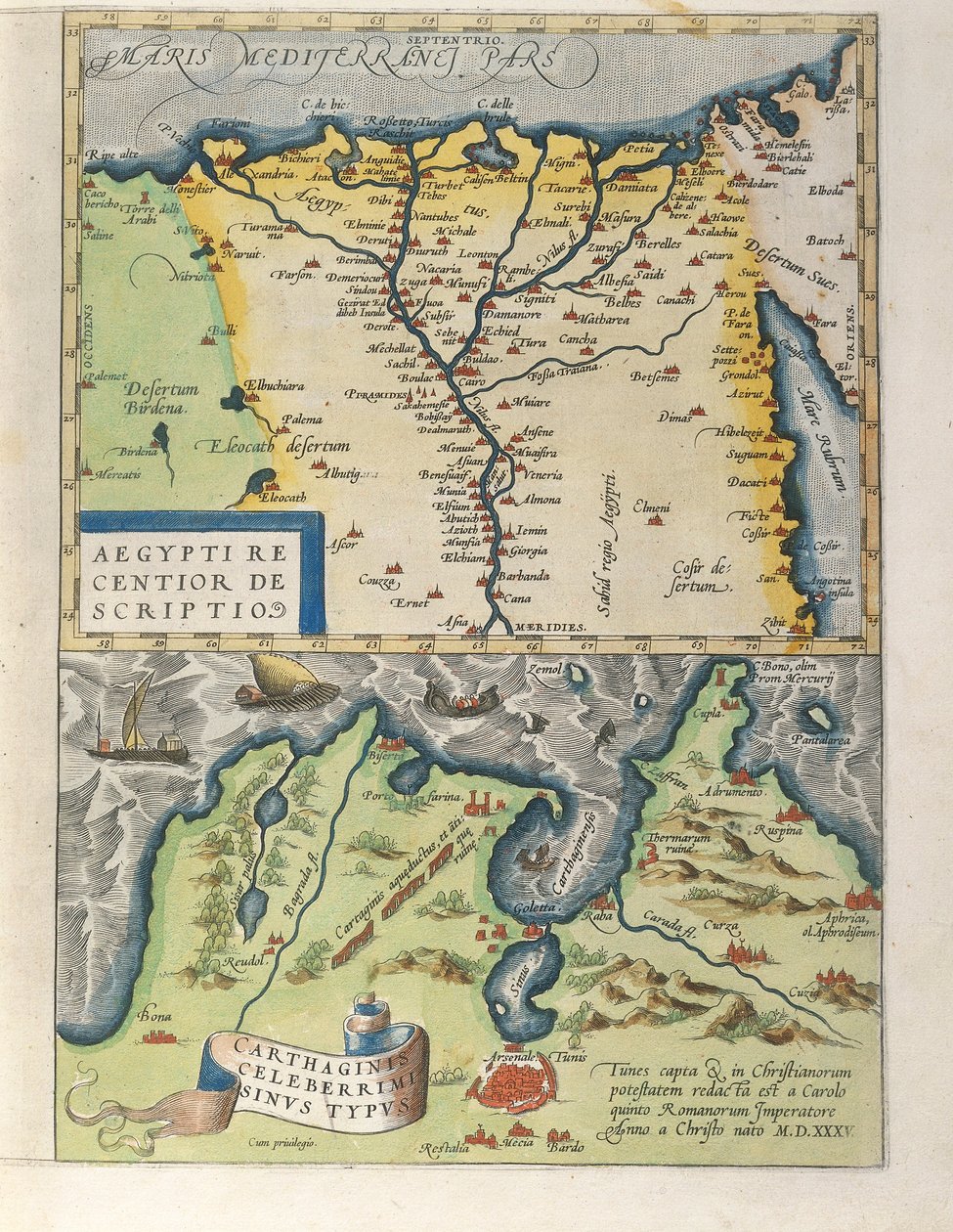 Mappa del Delta del Nilo e dell
