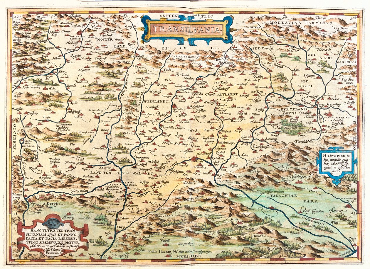 Romania da Abraham Ortelius