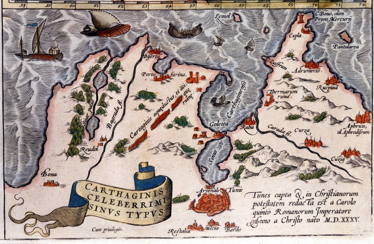 Tunisi - Atlante di Abraham Ortelius, Anversa da Abraham Ortelius