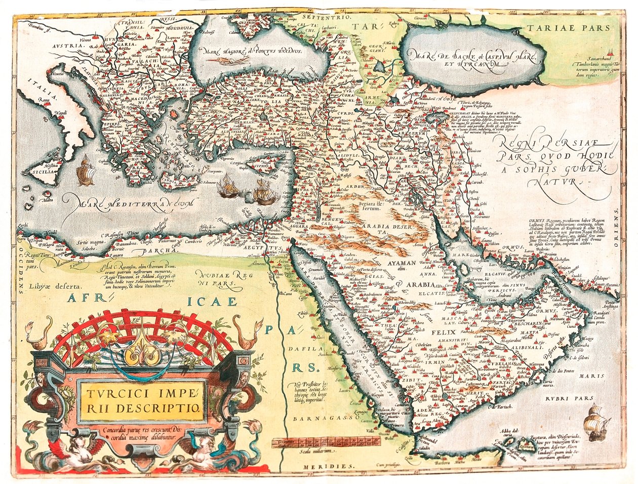 Turcici imperii descriptio Mappa geografica del territorio dell