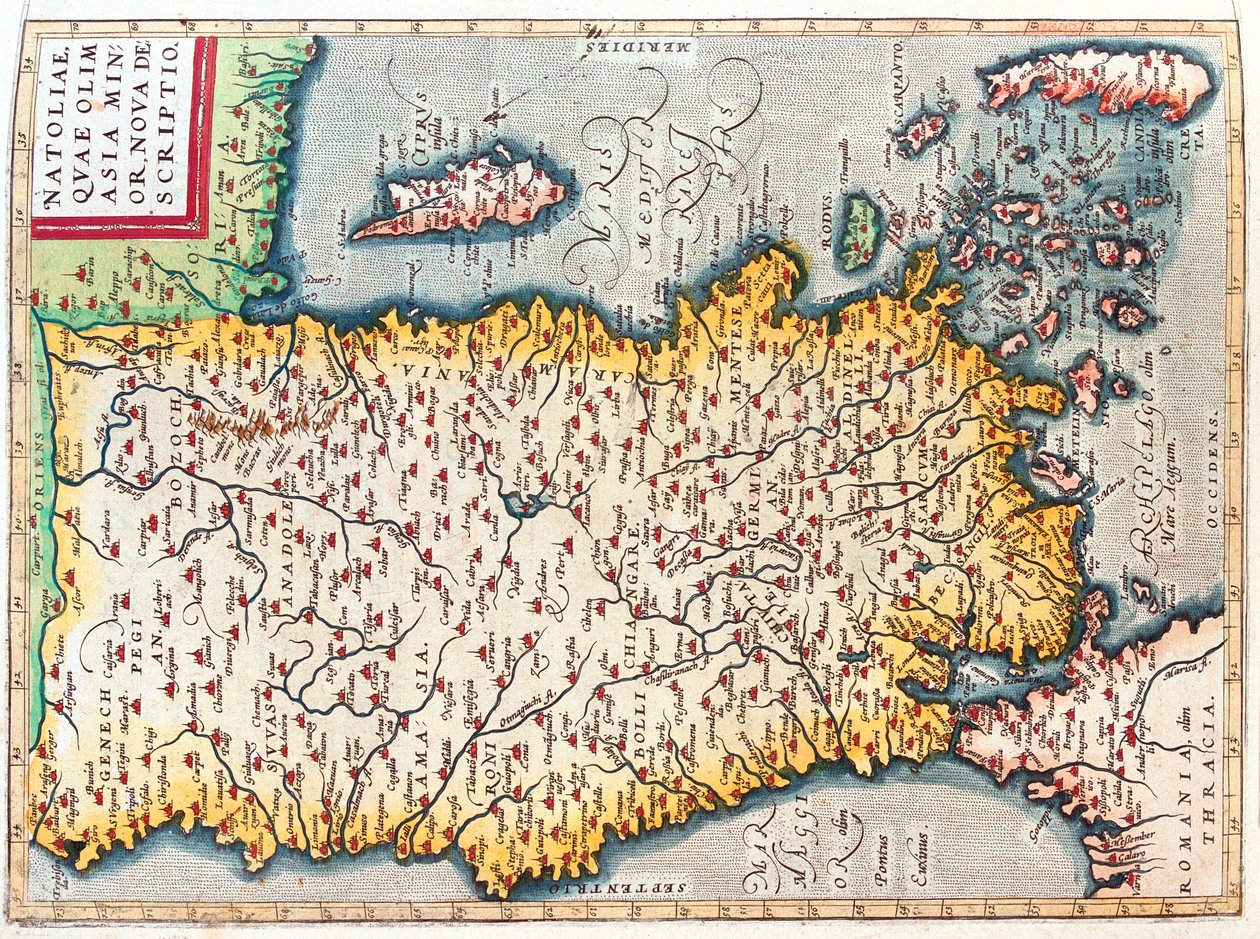 Turchia, Cipro da Abraham Ortelius