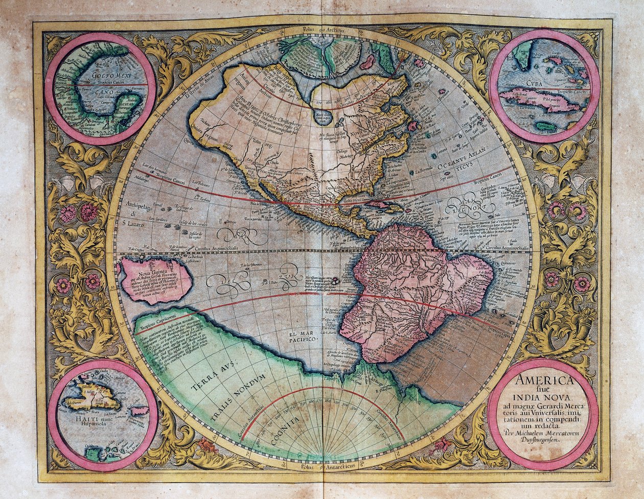 Mappa del mondo di Abraham Ortelius (1527-1598) da Abraham Ortelius