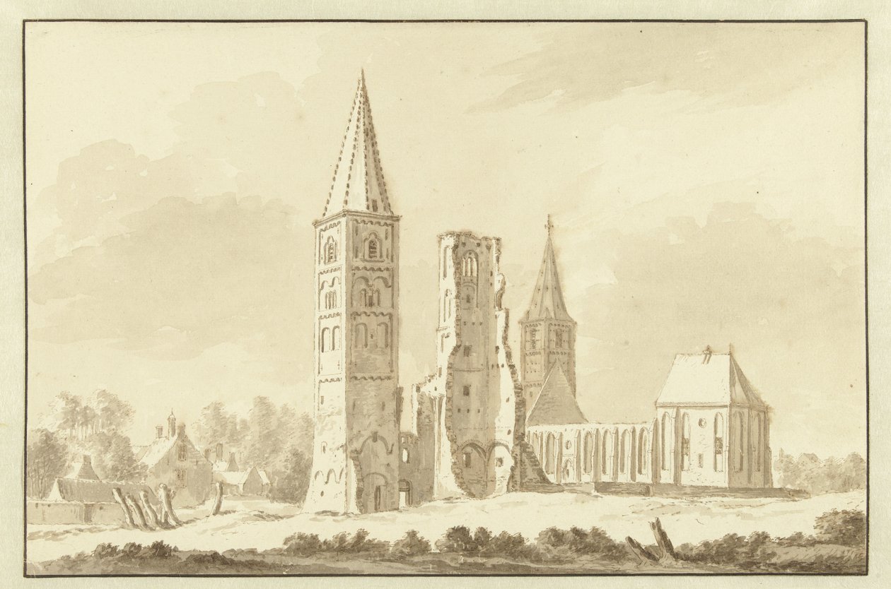 Abbazia di Egmond da Abraham Rademaker