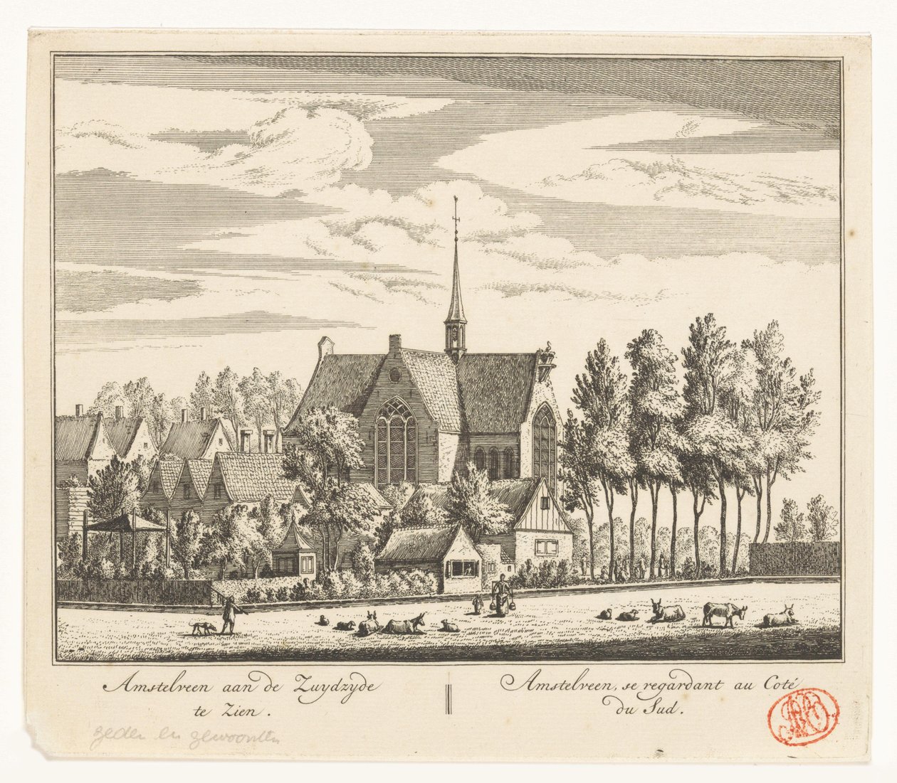 Veduta di Amstelveen da Abraham Rademaker