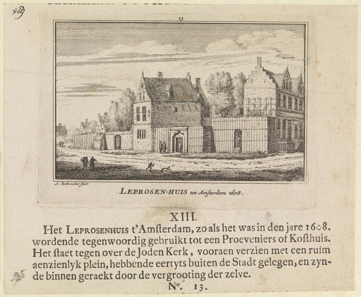 Lebbroseria ad Amsterdam, 1608 da Abraham Rademaker