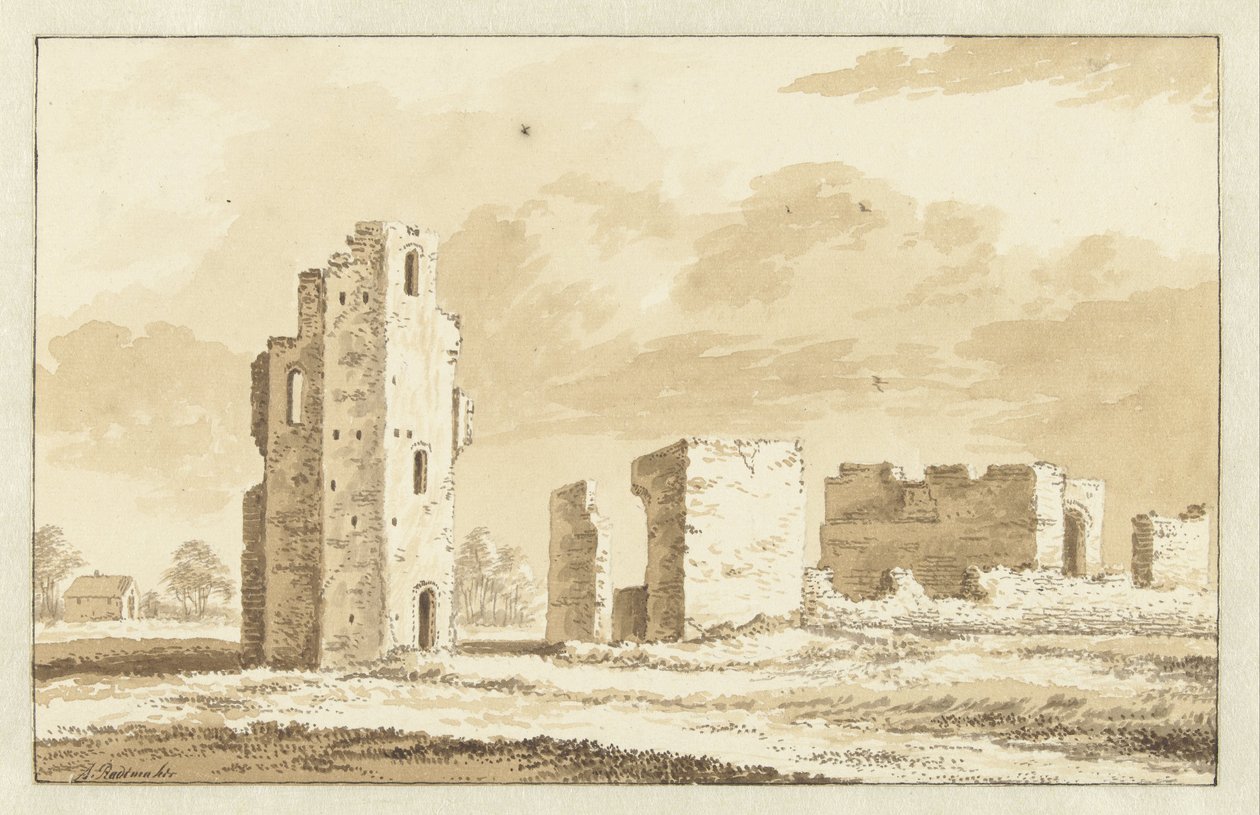 Rovine del castello di Oostvoorne da Abraham Rademaker