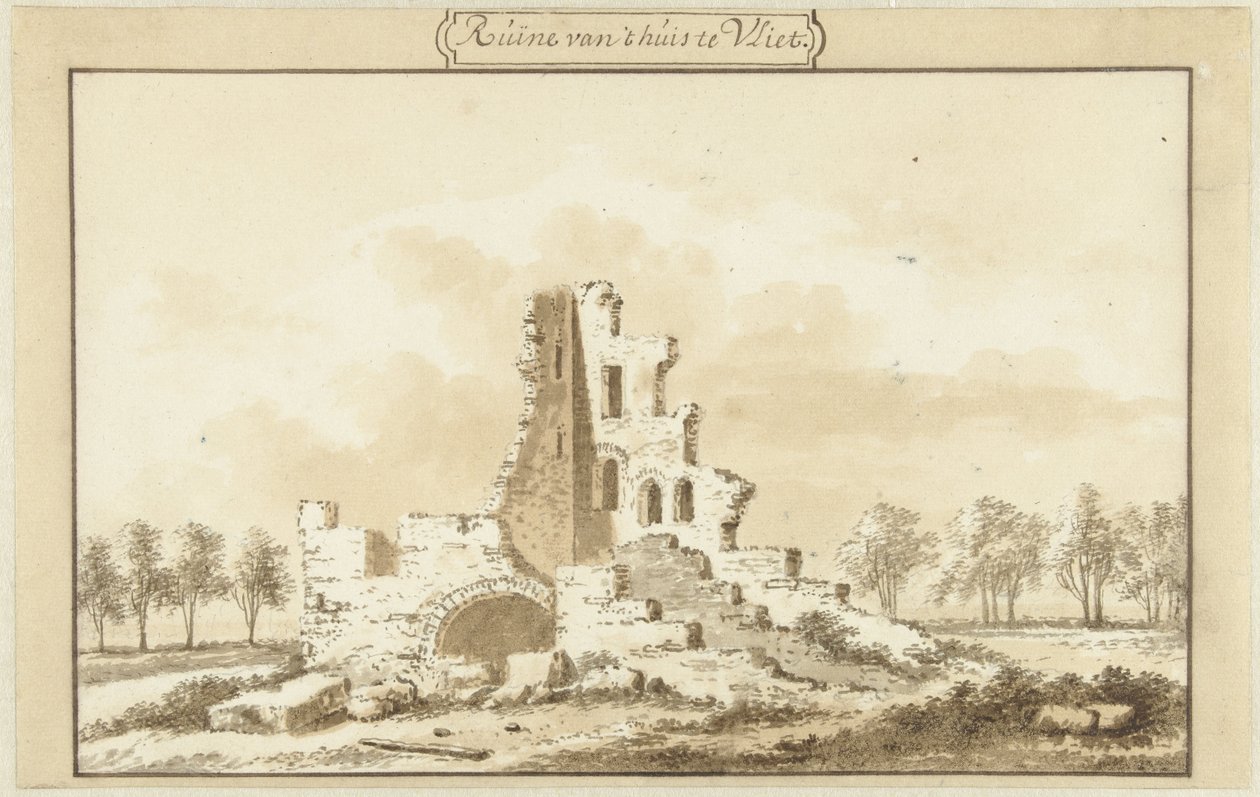 Rovina della casa a Vliet, nella Lopikkerwaard da Abraham Rademaker