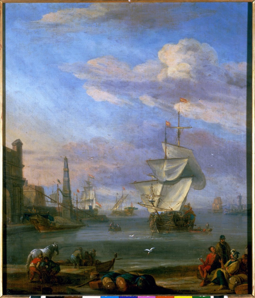 Un porto olandese da Abraham Storck