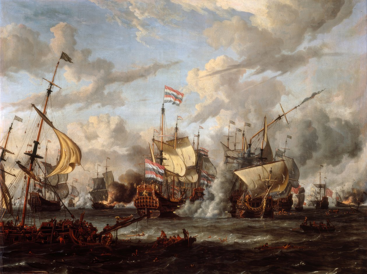 La battaglia navale di Texel da Abraham Storck