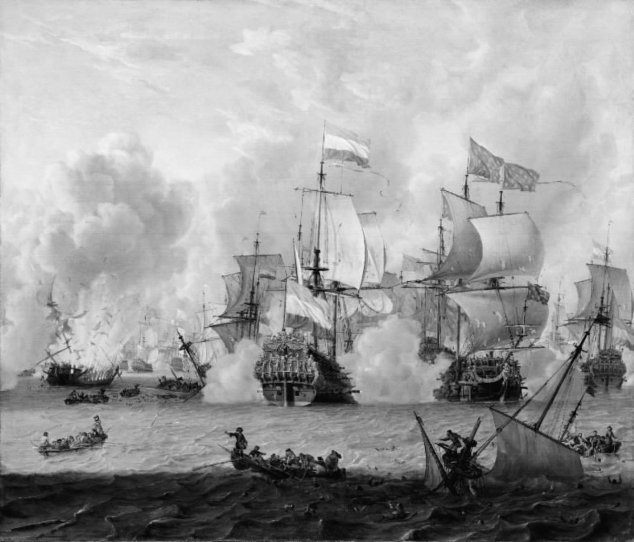 Incontro tra le flotte inglese e olandese a La Hogue, 29 maggio 1692 da Abraham Storck