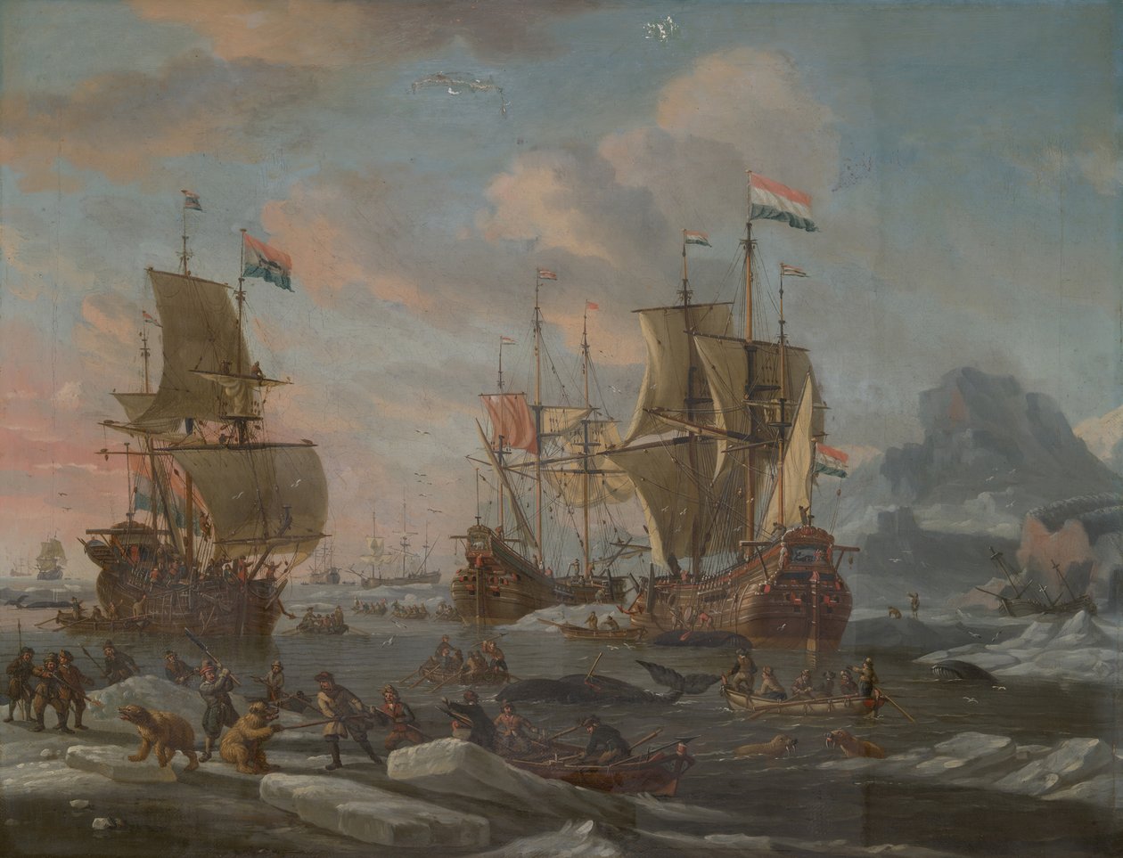 La flotta baleniera olandese, 1690-1700 da Abraham Storck