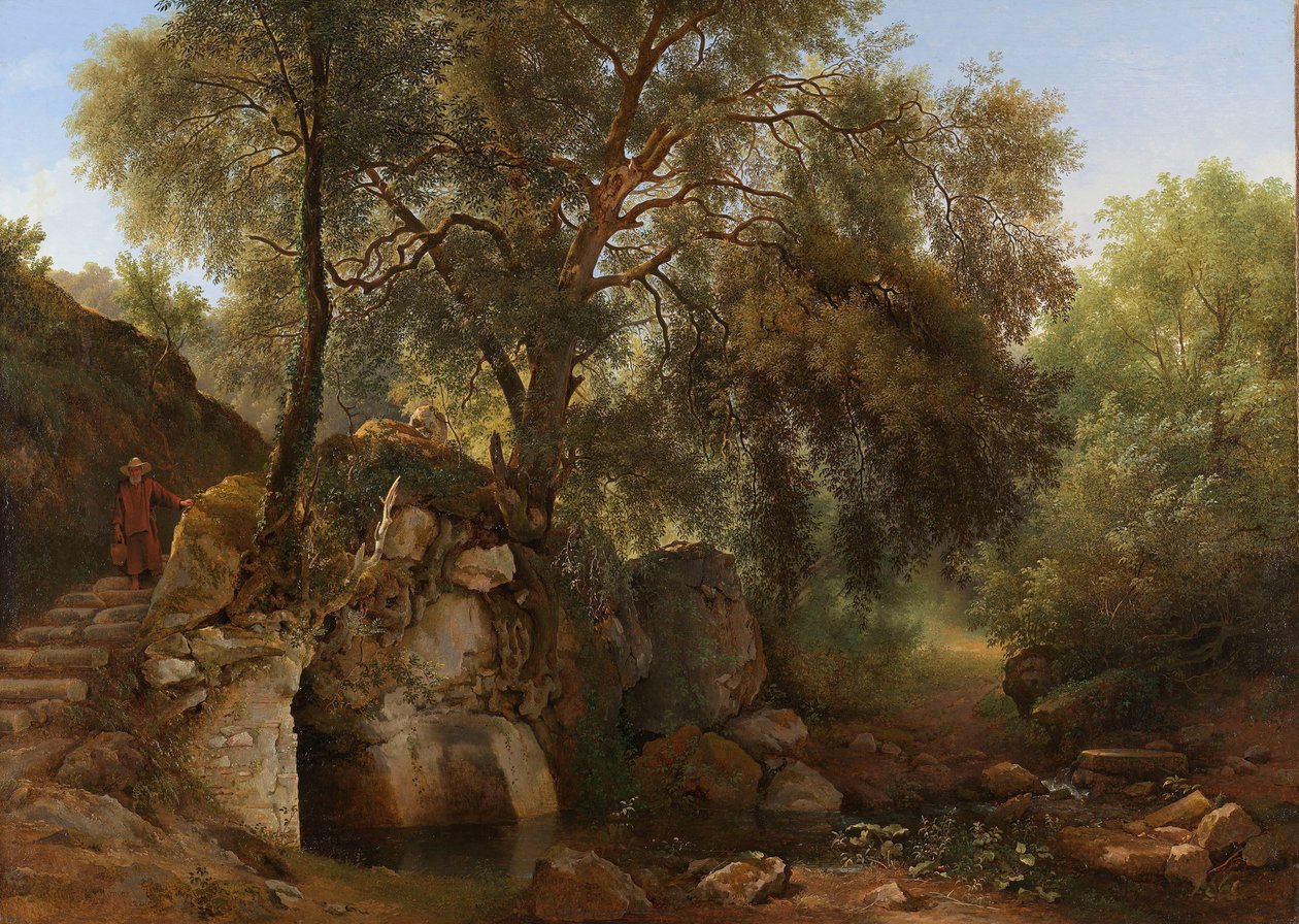 Veduta nel parco della Villa Chigi ad Ariccia da Abraham Teerlink