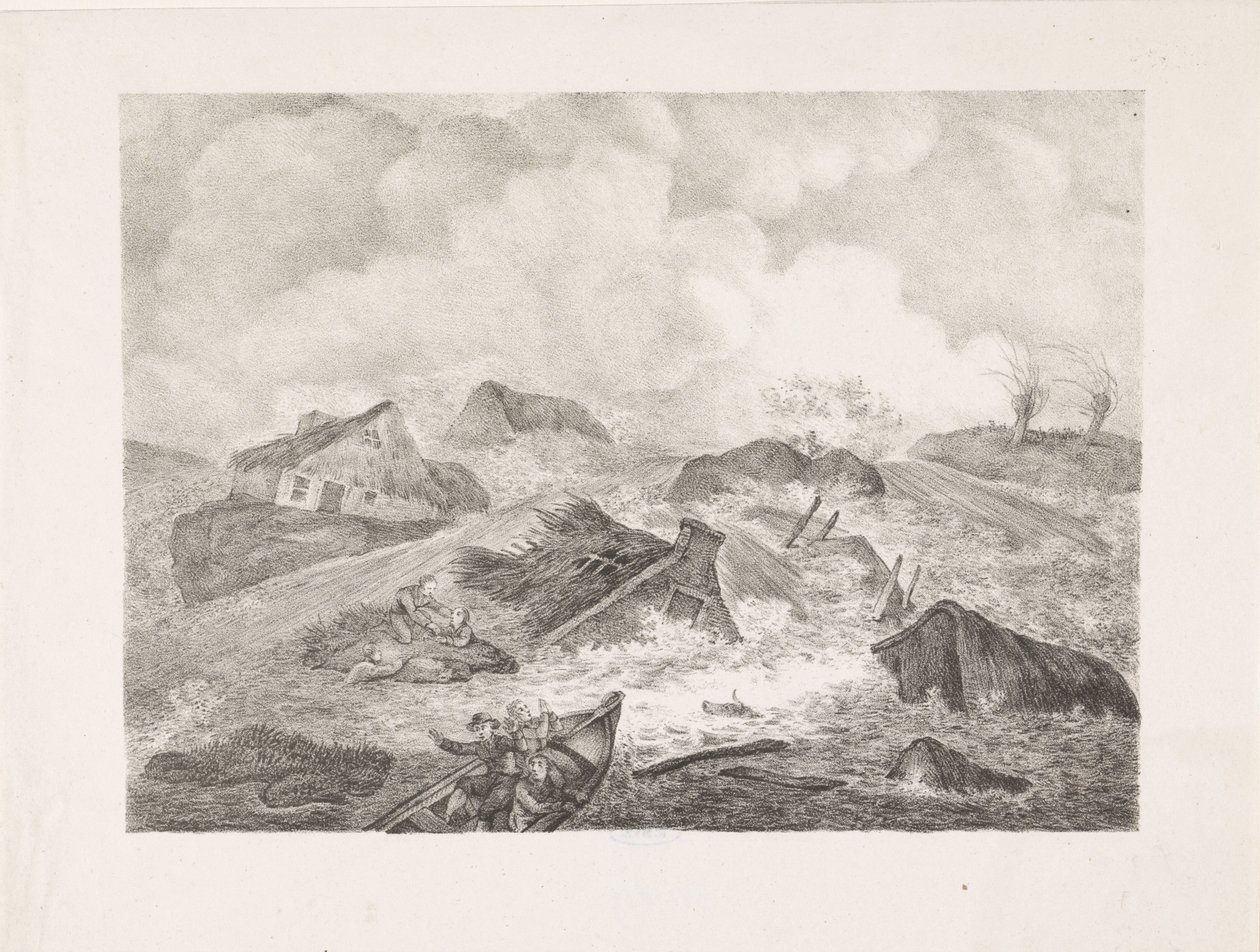 Rottura della diga di Kampen, 1825 da Abraham Vinkeles