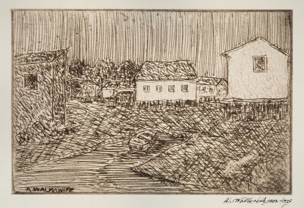 Scena di strada, edificio o ritratto da Abraham Walkowitz