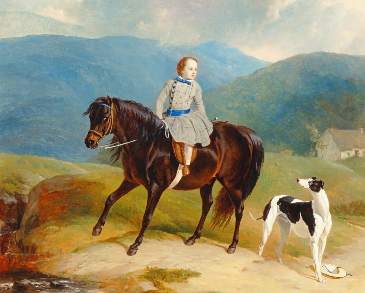 Il maestro Edward Coutts Marjoriebanks sul suo pony, c.1851 da Abraham and Webster Thomas Cooper