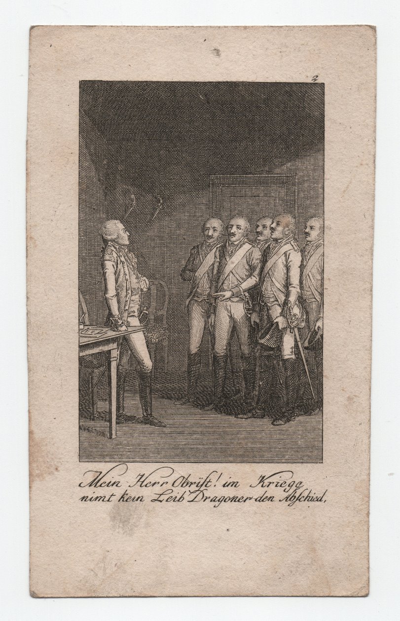 Il mio signor Obrist!, circa 1795 (incisione) da Abraham Wolfgang Küffner