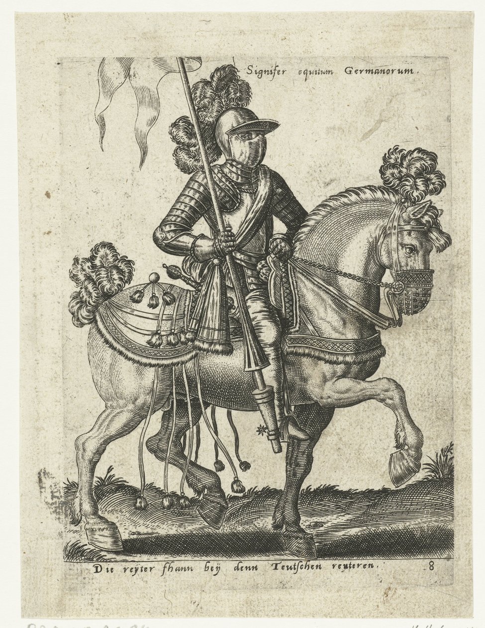 Cavaliere tedesco in armatura da Abraham de Bruyn (attributed to)