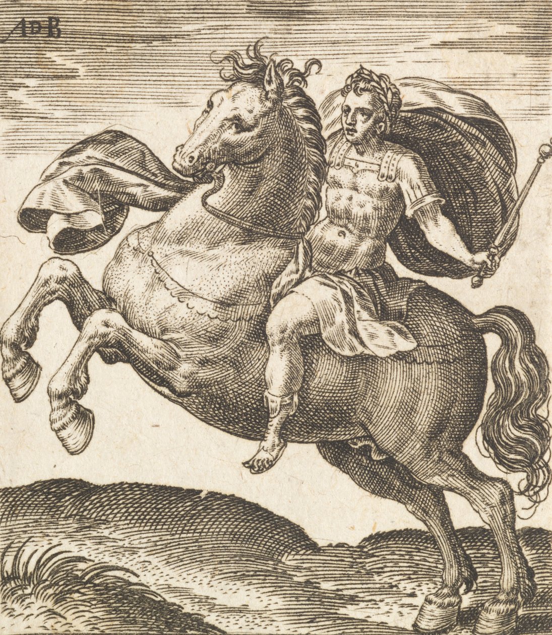 Domiziano da Dodici Cesari a cavallo da Abraham de Bruyn