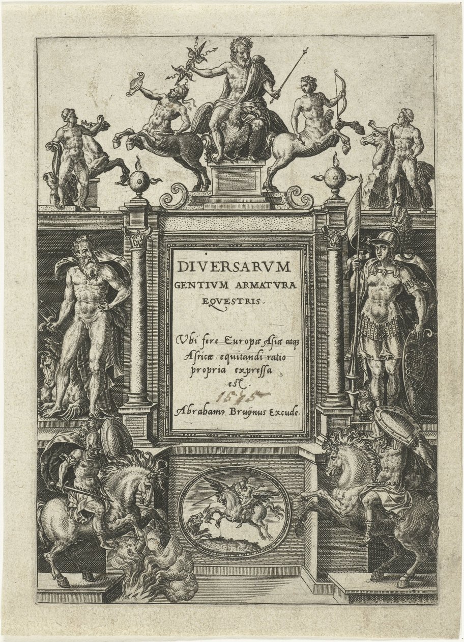 Pagina del titolo per Omnium pene Europae, Asiae, Aphricae, Americae gentium habitus da Abraham de Bruyn