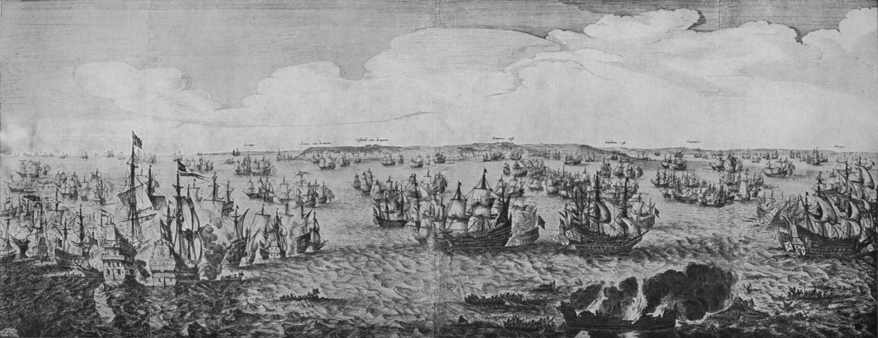 Battaglia nelle Downs, c1639 da Abraham de Verwer