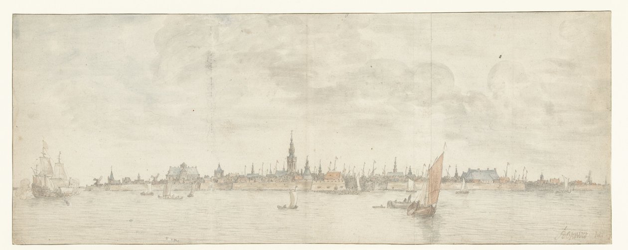 Veduta di Vlissingen da Abraham de Verwer