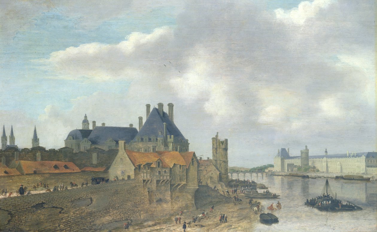 Hotel di Nevers e Palazzo del Louvre, 1637 da Abraham de Verwer