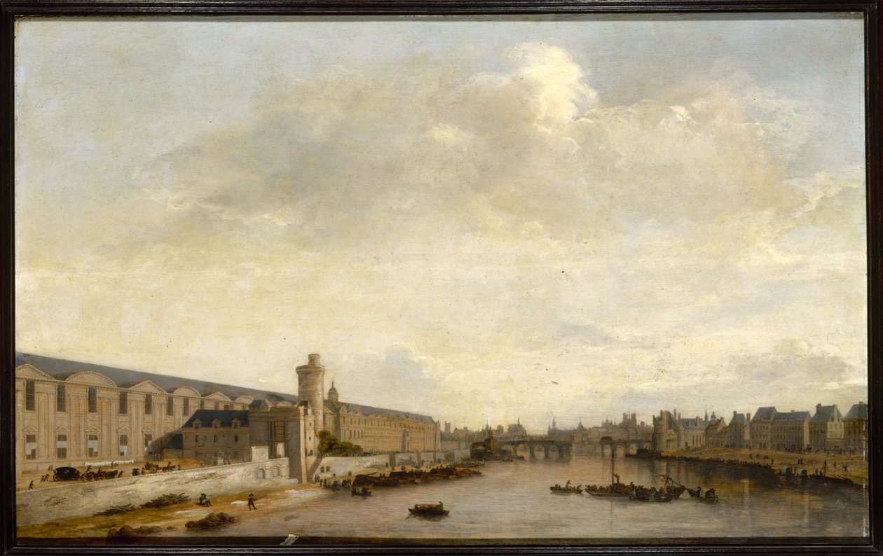 La Grande Galerie del Louvre, con la Porte Neuve e la Tour de Bois, circa 1640 da Abraham de Verwer
