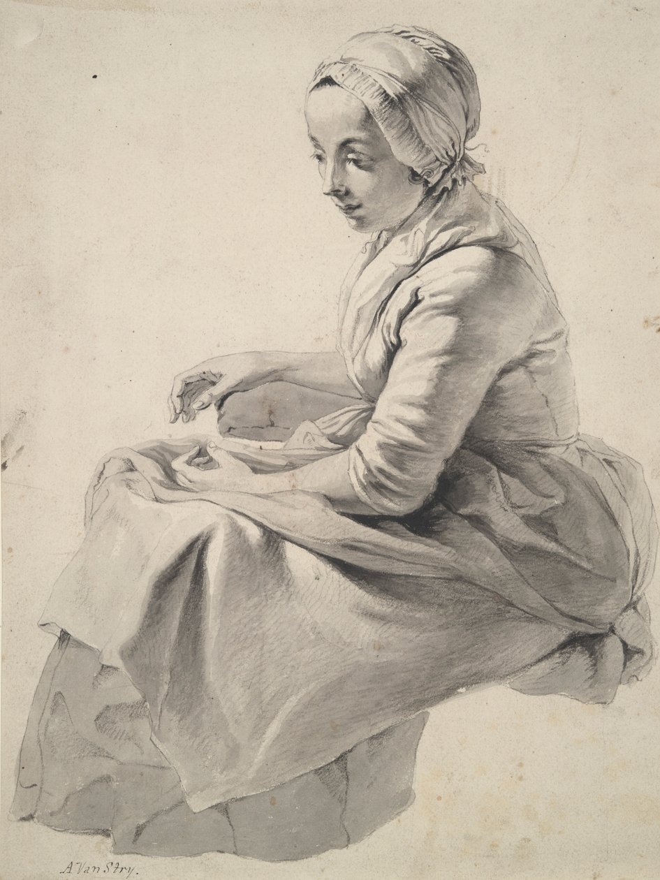 Donna seduta da Abraham van Strij