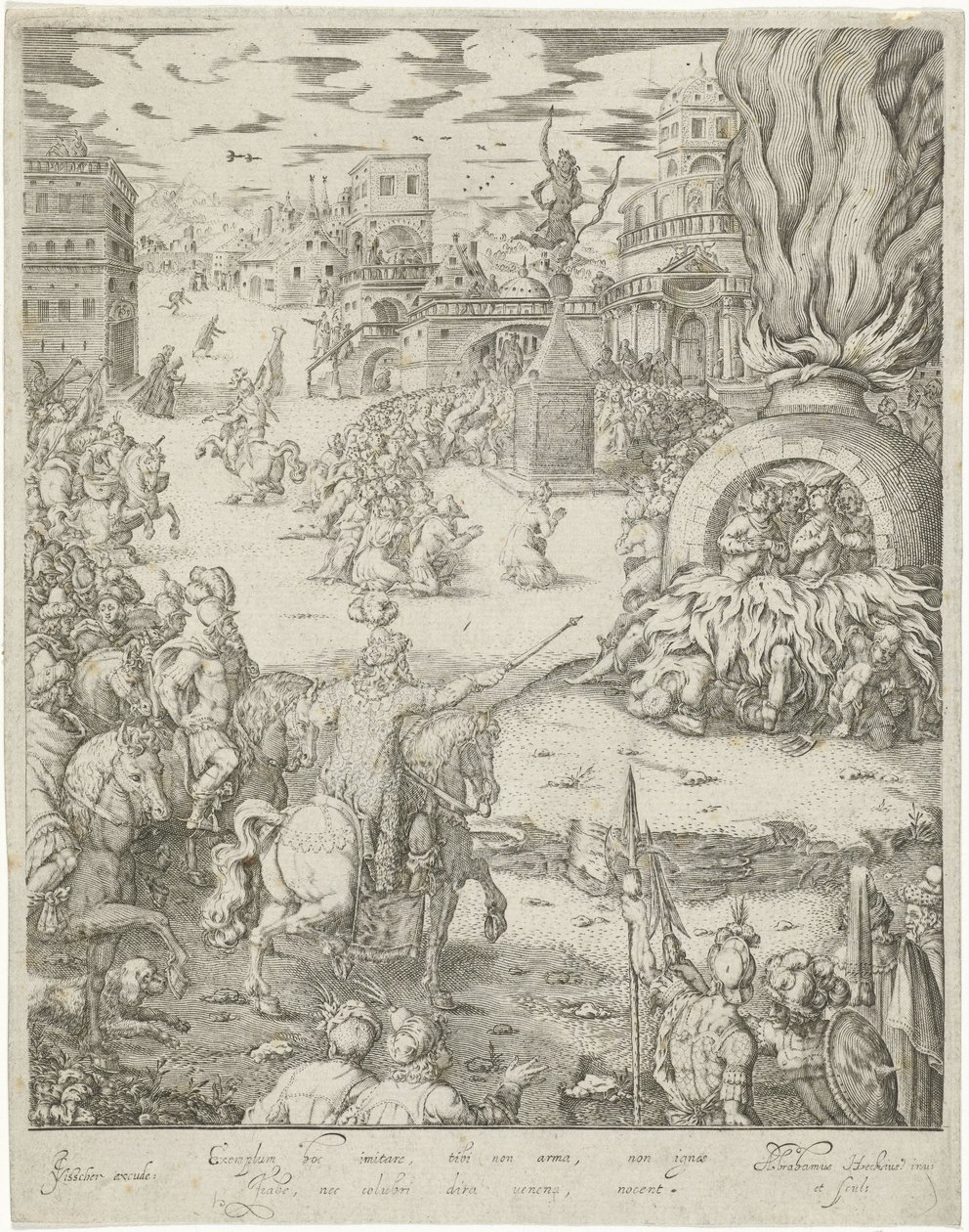 Shadrach, Meshach e Abednego nella fornace ardente da Abraham van den Hecken