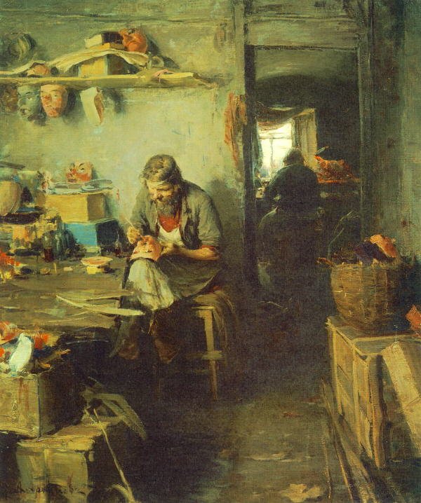 Nel negozio di maschere da Abram Efimovich Arkhipov