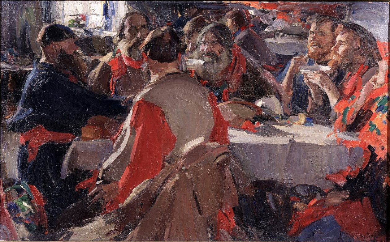 Bere il tè da Abram Efimovich Arkhipov