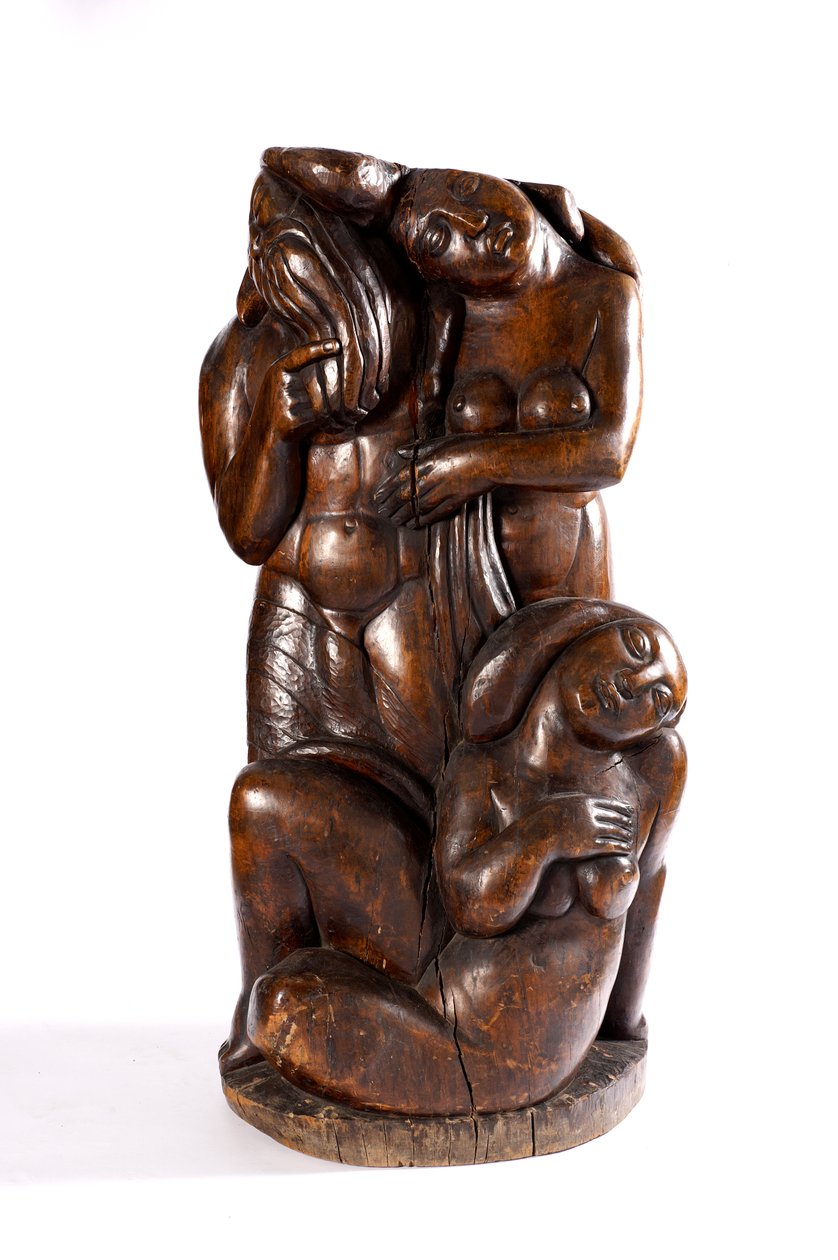 Lot e le sue figlie (legno) da Abrasha Lozoff