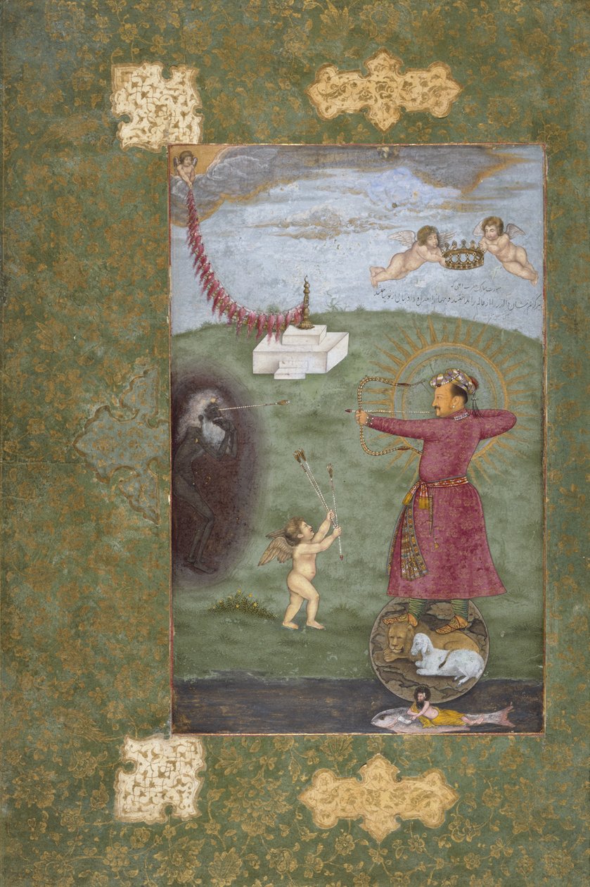 Imperatore Jahangir che trionfa sulla povertà da Abul Hasan