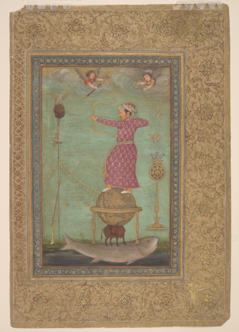 Jahangir che spara alla testa di Malik Ambar, inizio XVII secolo da Abu