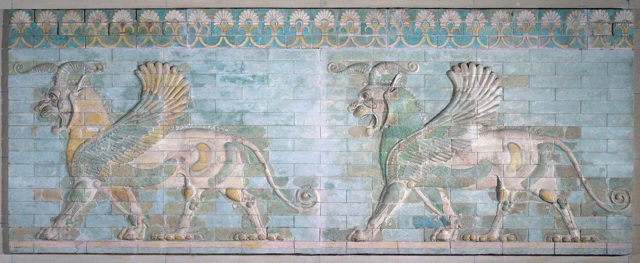 Due Grifoni Alati, dal Palazzo di Artaserse, Susa, Periodo Achemenide, VI-V secolo a.C. da Achaemenid