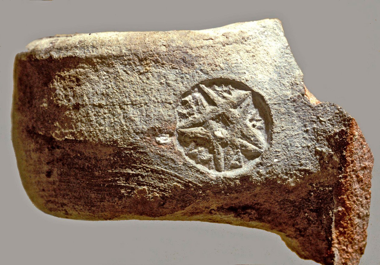 Manico di vaso con iscrizione in antico ebraico che legge Yerslm da Achaemenid