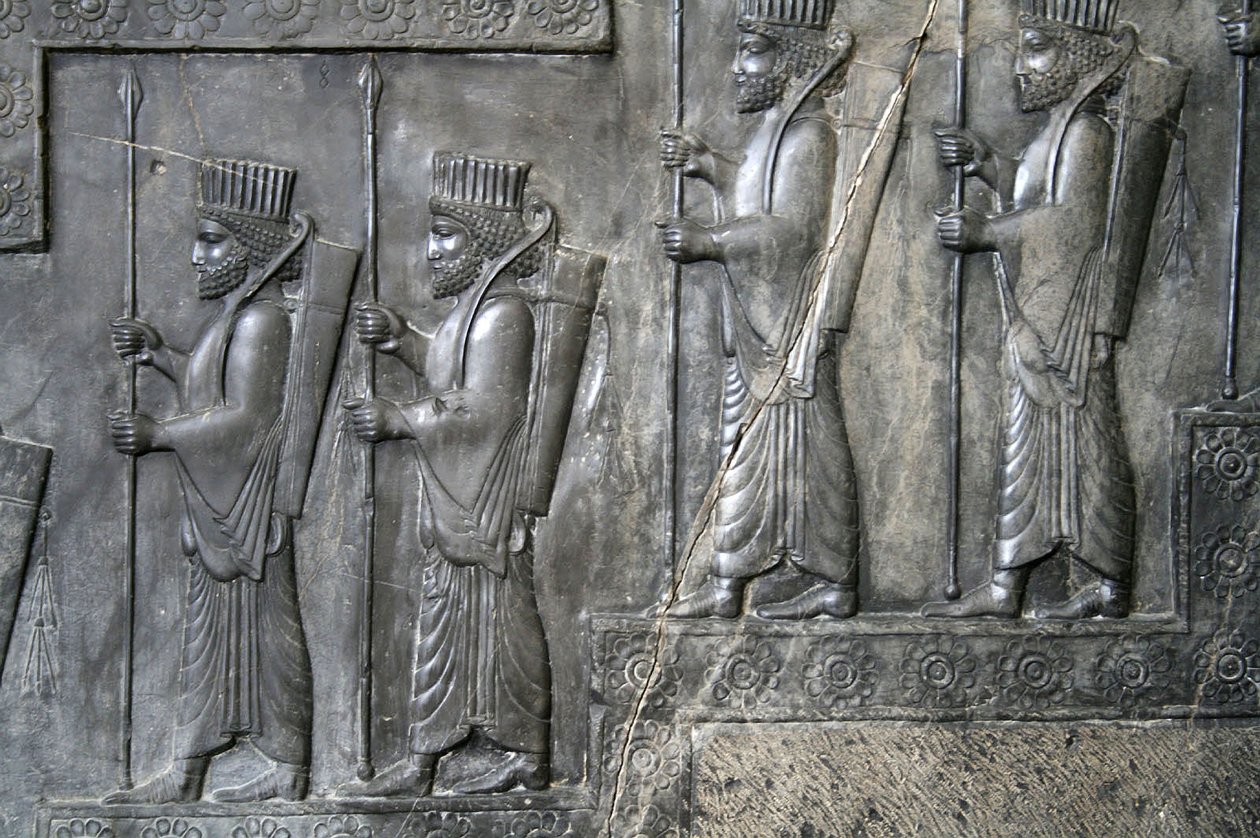 Intaglio murale raffigurante la Guardia Reale, Tachara, Persepoli, c.6°-5° secolo a.C. da Achaemenid