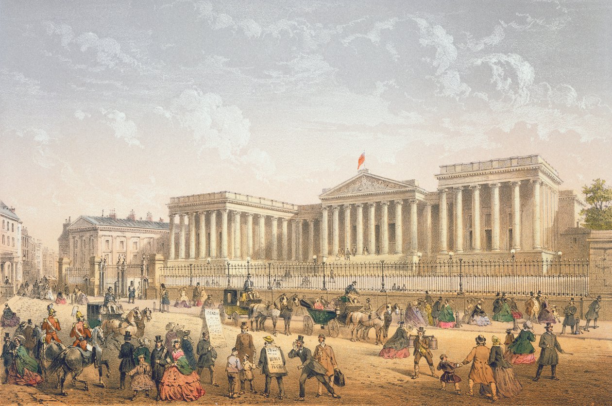 Il British Museum, c.1862 da Achille Louis Martinet