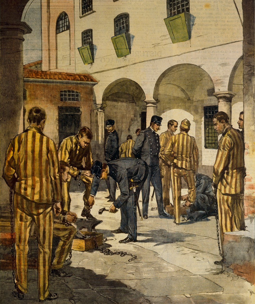 Riforme civili: abolizione delle catene nelle prigioni italiane da Achille Beltrame